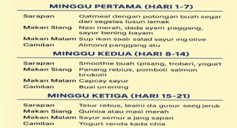 Menu Diet Sehat 30Hari: Panduan Hidup Lebih Bugar dan Teratur
