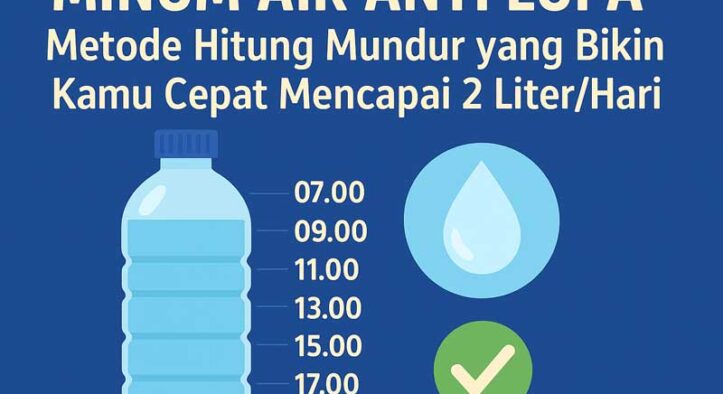 Minum Air Anti Lupa: Metode Hitung Mundur yang Bikin Kamu Cepat Mencapai 2 Liter/Hari